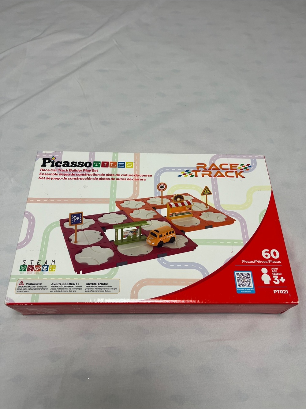 Picasso Race Track Building Playset – Orange/Red